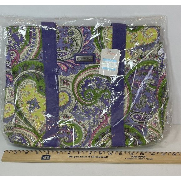 Jim Thompson Madrid Multicolor Paisley Floral Print Large Canvas Tote Shopper - Picture 9 of 13